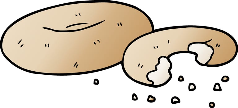 vector cartoon bagel