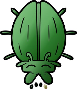 cute cartoon bug vector