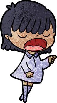 cartoon woman talking loudly vector