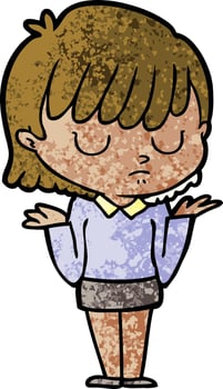 cartoon woman character vector