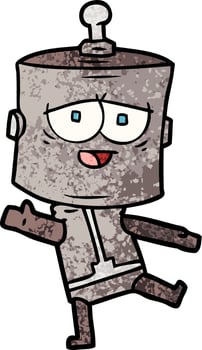 cartoon doodle character robot vector
