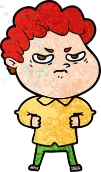 cartoon angry man vector