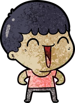 cartoon happy man vector