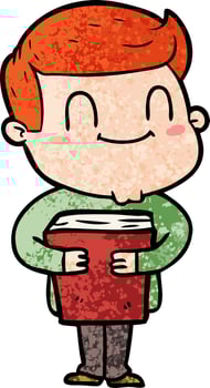 cartoon friendly man vector