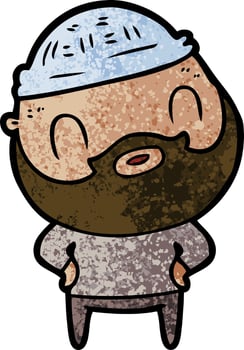 cartoon bearded man vector