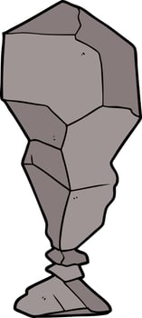 cartoon balancing rock vector