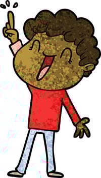cartoon happy man vector