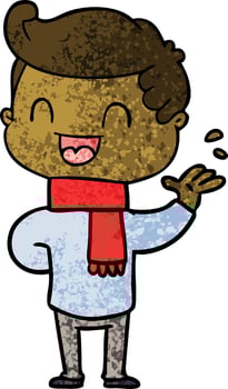 cartoon happy man vector
