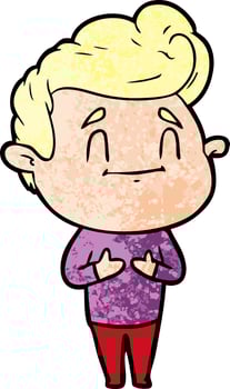 happy cartoon man vector