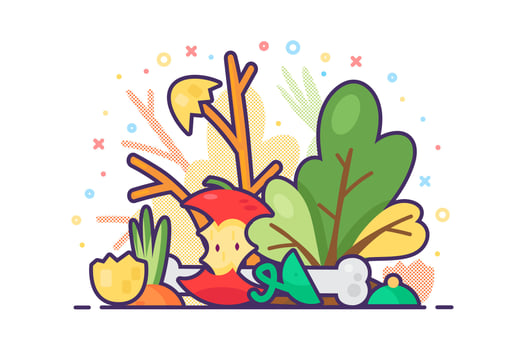 Organic waste and environmental nature vector