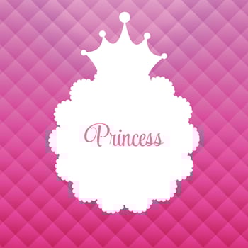 Princess  Background with Crown Vector Illustration