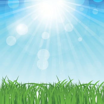 Natural Spring Background Vector Illustration
