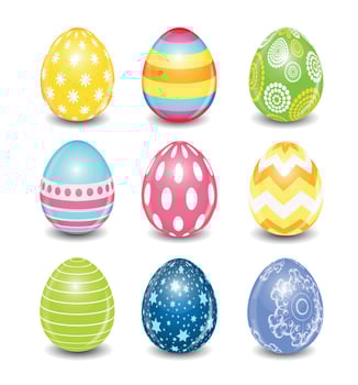 Beautiful Easter Egg Background Vector Illustration