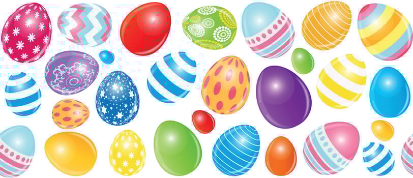 Beautiful Easter Egg Seamless Pattern Background Vector Illustration