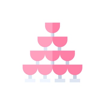 cocktail wedding icon glyph icon full color vector