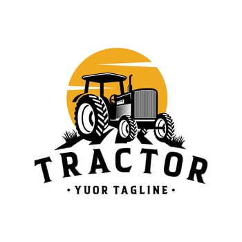 Tractor Farm Logo Vector Template