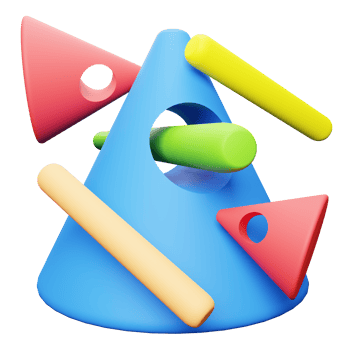 Cone Abstract shape 3d illustration png