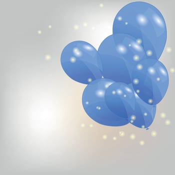 set of colored balloons, vector illustration. EPS 10.
