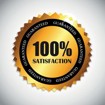 100 Satisfaction Golden Label Vector Illustration