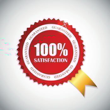 100 Satisfaction Golden Label Vector Illustration