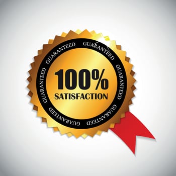 100 Satisfaction Golden Label Vector Illustration