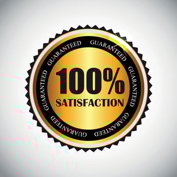 100 Satisfaction Golden Label Vector Illustration