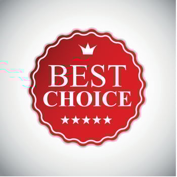 Best Choice Golden Label Vector Illustration EPS10