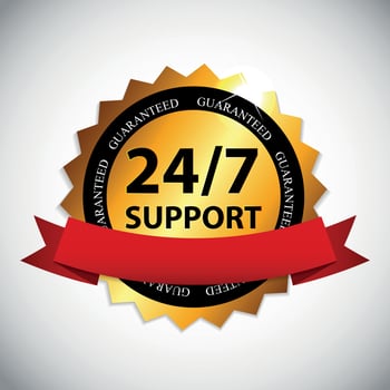 Vector 24-7 SUPPORT Sign, Label Template