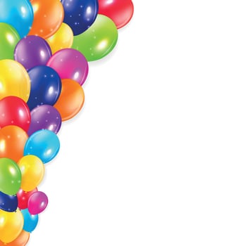 Set of Colored Balloons, Vector Illustration.