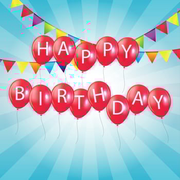 Colored Balloons Background, Vector Illustration.