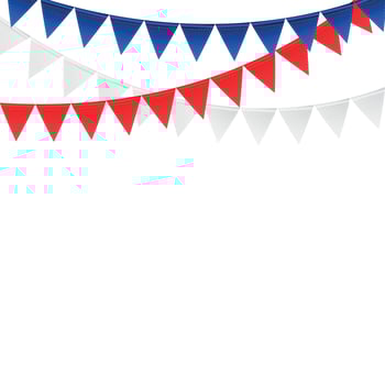 Party Background with Flags Vector Illustration. EPS 10