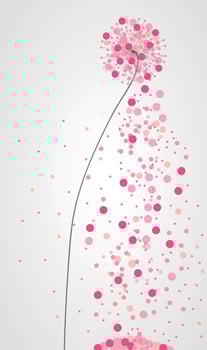 Abstract Colorful Background with Flowers. Vector Illustration