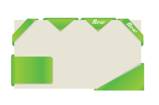 Set of ribbons. Vector illustration.