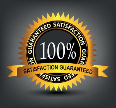 Fatisfaction guaranteed label vector illustration