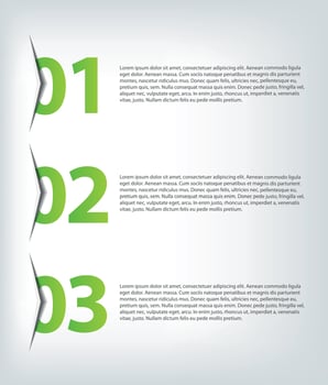 One two three - vector progress icons