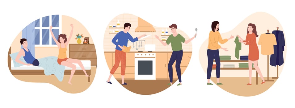 Couple Life Set vector