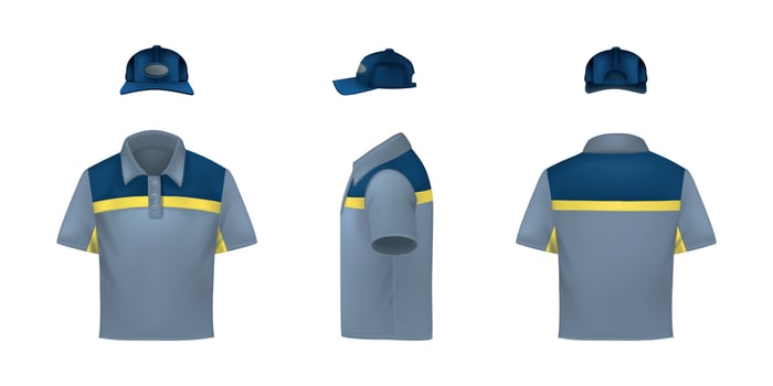 Sellers Uniform Realistic Set vector