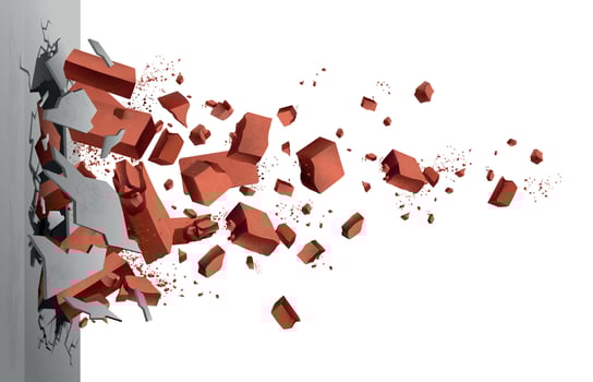Realistic Brick Wall Crash vector