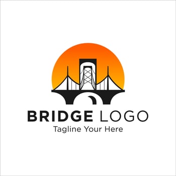 Bridge Logo Design Vector Icon Template