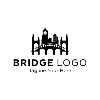 Bridge Logo Design Vector Icon Template
