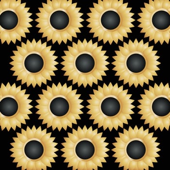 Golden floral pattern background vector