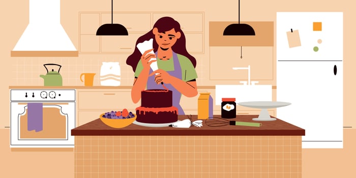 Home Cooking Illustration vector
