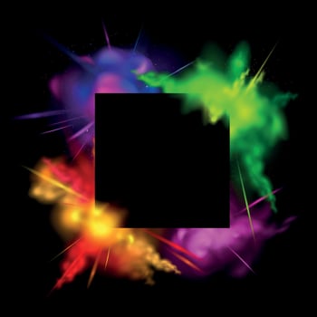 Realistic Colored Splashes Concept vector