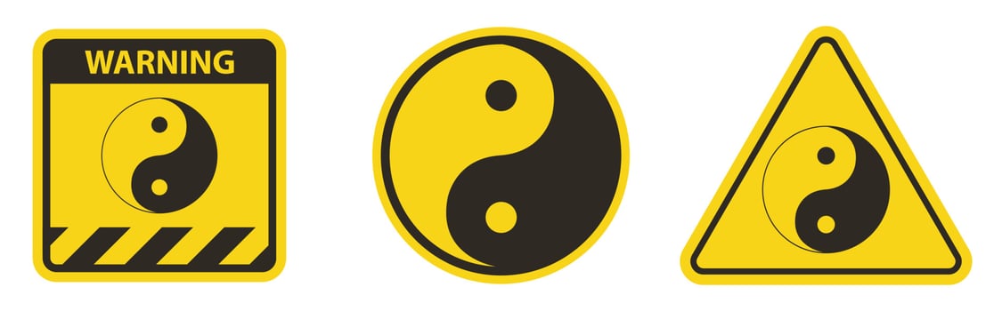 Yin Yang Black Icon Symbol Sign Isolate on White Background,Vector Illustration EPS.10 vector