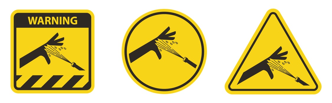 Skin Puncture Pressurized Water Jet Symbol Sign Isolate On White Background,Vector Illustration EPS.10 vector