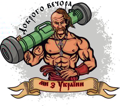 cossack with javelin, grunge vintage design t shirts vector