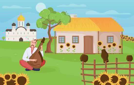 Ukraine Flat Illustration vector