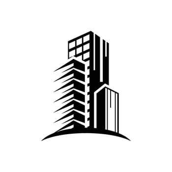 real estate building logo icon design vector