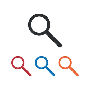 Magnifier icon vector flat. in trendy design