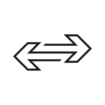 Arrows outline icon vector linear style modern design